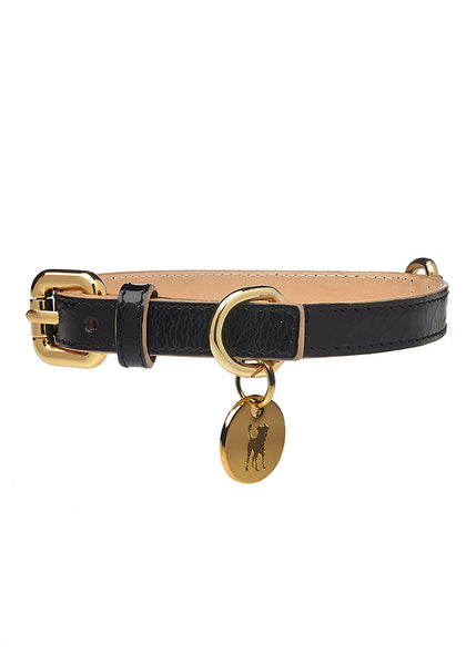 Classic Patent Dog Collar Black